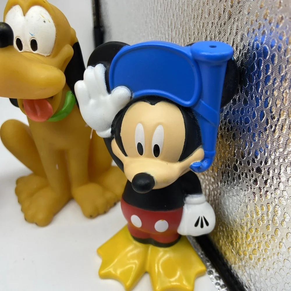 Disney Mickey Mouse Friends Rubber Bath Toy Set 8pc Mickey Minnie Donald Goofy